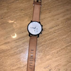 MVMT CHRONO WHITE BLACK TAN WATCH